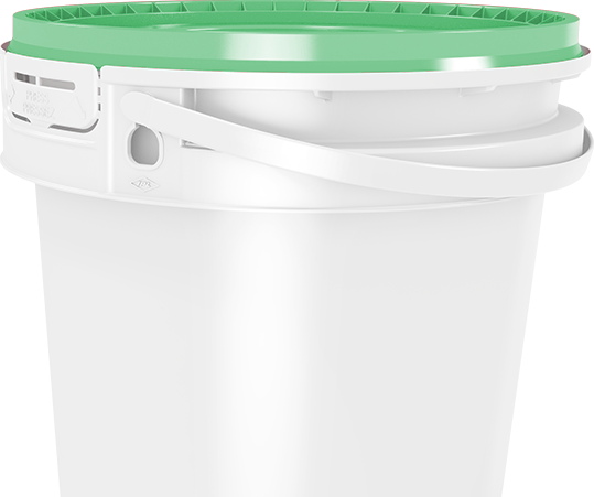 3 GALLON ROUND PLASTIC CONTAINER WITH HANDLE - IPL INDUSTRIAL SERIES