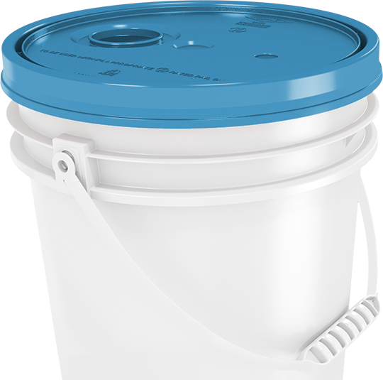 60383-001-08 1 Gallon Round Plastic Container - Handle - IPL Commercial  Series - Basco USA