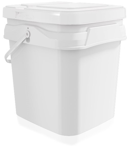 1 Gallon Round Plastic Container - Handle - IPL Commercial Series